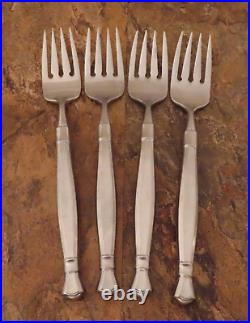 Oneida Act 1 One Cube Set of 4 Salad Forks Heirloom Stainless Flatware Lot E