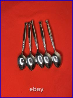 Oneida Act I Teaspoons Cube Mark Stainless Flatware Silverware Set Of 8