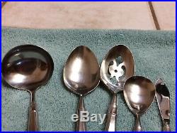 Oneida Act II (2) stainless cube USA satin flatware set of 41 pieces