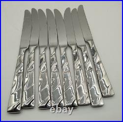 Oneida Allure Pattern Stainless Flatware 41 Piece Glossy Swirl plus Serving Pcs