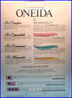 Oneida Amadeus Stainless Steel 8 Five Piece Place Settings & 5 Serving Pieces