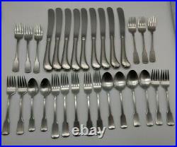Oneida American Colonial Flatware Stainless Cube Mixed 30 Pieces Forks Spoons