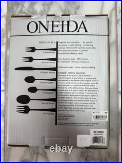 Oneida Apollonia 50-Piece Flatware Set Service for 8 Stainless Steel + Serving
