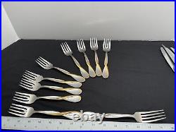 Oneida Aquarius Silver & Gold-Accent Flatware Set 27-Piece Stainless Steel Dinne