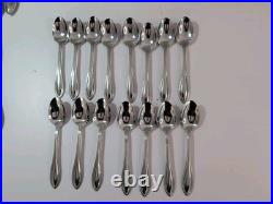 Oneida Arbor American Harmony Stainless Flatware Set 70 pcs Beaded Edge