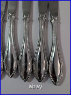 Oneida Arbor American Harmony Stainless Flatware Set 70 pcs Beaded Edge