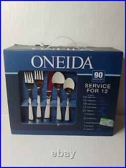 Oneida Avery 90 Piece Stainless Steel Casual Flatware Set Service For 12