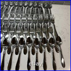 Oneida Avondale Stainless Flatware. Service for 12. Lot of 60 pieces. NICE
