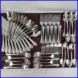 Oneida BANCROFT Stainless Flatware Service for 10 Set (50 Pieces) USA