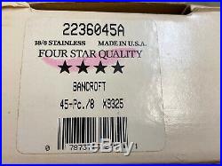 Oneida Bancroft Stainless 18/8 USA Flatware 45 pieces