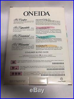 Oneida Bancroft Stainless Flatware Set New in Box 45 Pieces 8 Place Settings