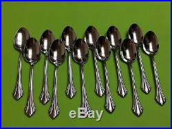 Oneida Bancroft Stainless USA Flatware 62 pieces service for 12