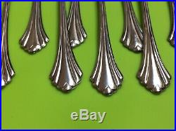 Oneida Bancroft Stainless USA Flatware 62 pieces service for 12