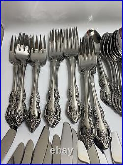 Oneida Brahms Community Stainless Flatware Set 90 Piece Spoon Fork Knife Serving