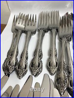 Oneida Brahms Community Stainless Flatware Set 90 Piece Spoon Fork Knife Serving