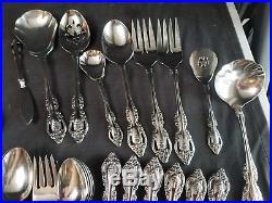 Oneida Brahms Stainless 56 piece 12 Serving 6 place Settings iced tea