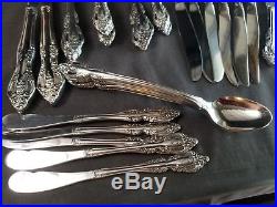 Oneida Brahms Stainless 56 piece 12 Serving 6 place Settings iced tea