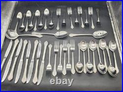 Oneida Burnished Lakewood Stainless Flatware 41 pc