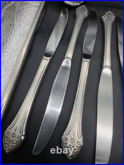 Oneida Burnished Lakewood Stainless Flatware 41 pc