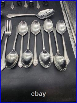 Oneida Burnished Lakewood Stainless Flatware 41 pc
