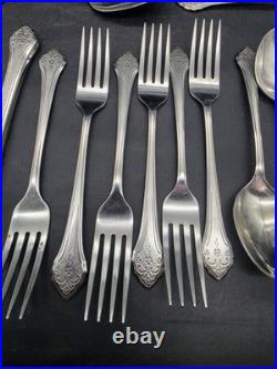 Oneida Burnished Lakewood Stainless Flatware 41 pc
