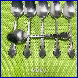 Oneida CELLO Community Stainless 6 Place/ Oval Soup Spoons 6 Length Burnished