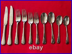 Oneida CHANDLER Glossy 18/10 Stainless Flatware. Lot of 10 Forks Spoons Knives