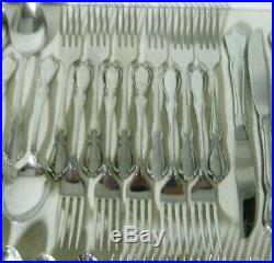 Oneida CHATEAU Oneidacraft Deluxe Stainless Silverware Set Service for 8+ 89pc