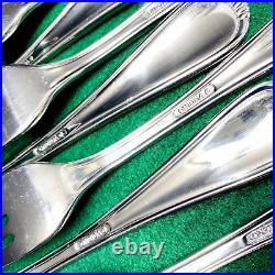 Oneida COUNTESS Stainless 11 Dinner Forks Beaded Edge Glossy Flatware 7 7/8