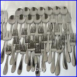 Oneida Camber Cresta Windswept Scroll Stainless Flatware Mixed Lot Of 62 Pieces