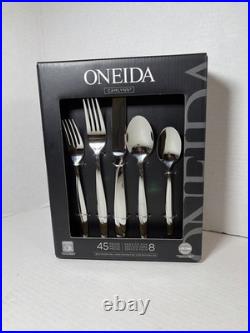 Oneida Camlynn Mirror 45 Piece Flatware Set Service for 8 Stainless Steel
