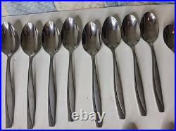 Oneida Camlynn Stainless 50 Piece Flatware Set 7 Place Setting Fork Knife Spoon
