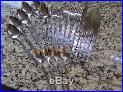 Oneida Capri Stainless Flatware Silverware Spoons Forks+ Distinction Deluxe 21pc