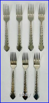 Oneida Cello Set of 7 Dinner Forks Community Stainless Flatware Discontinued