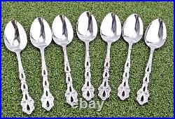 Oneida Chandelier 7 Teaspoons 6 Community Stainless Flatware Silverware MINT