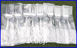 Oneida Chandelier 8 Salad Forks 6 3/4 Community Stainless Flatware Silverware