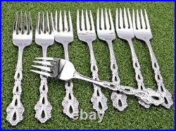 Oneida Chandelier 8 Salad Forks 6 3/4 Community Stainless Flatware Silverware