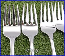 Oneida Chandelier 8 Salad Forks 6 3/4 Community Stainless Flatware Silverware