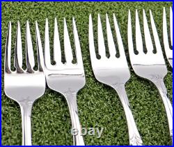 Oneida Chandelier 8 Salad Forks 6 3/4 Community Stainless Flatware Silverware