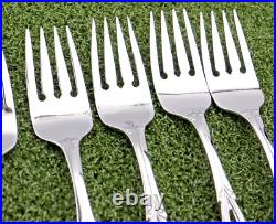 Oneida Chandelier 8 Salad Forks 6 3/4 Community Stainless Flatware Silverware