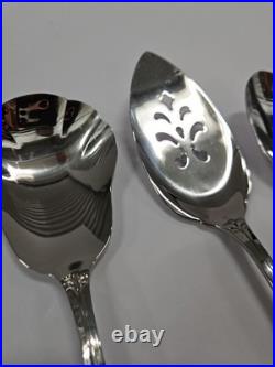 Oneida Chandelier Set of 8 Serving Pieces Community Stainless Flatware Spoons