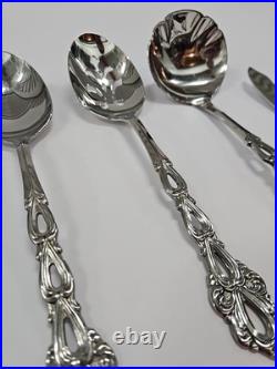 Oneida Chandelier Set of 8 Serving Pieces Community Stainless Flatware Spoons