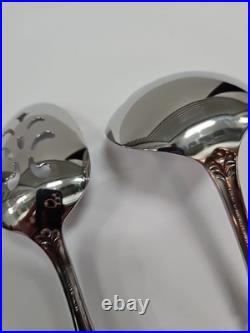 Oneida Chandelier Set of 8 Serving Pieces Community Stainless Flatware Spoons