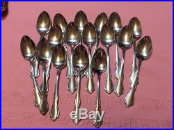Oneida Chateau Oneidacraft Deluxe Stainless Flatware set of 68 pieces