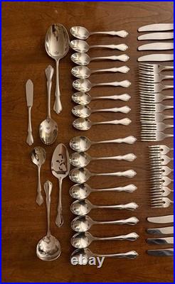 Oneida Chateau Stainless Flatware 46 Pc Set Oneidacraft Community USA Servers Oneida Chateau Stainless Flatware 46 Pc Set Oneidacraft Community USA Servers