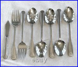 Oneida Cityscape Huge 83pc Lot Stainless Flatware Service for 10 Serving Pieces