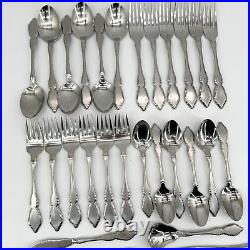 Oneida Classic Mood Deauville Prescott Stainless Steel 36 Piece Set Serves 6