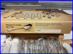 Oneida Classic Mood Stainless Steel 50 Piece Set Serves 8 New Old Stock