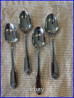 Oneida Classic Shell Stainless Flatware Glossy Heirloom Cube 22 Pcs