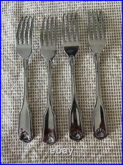 Oneida Classic Shell Stainless Flatware Glossy Heirloom Cube 22 Pcs